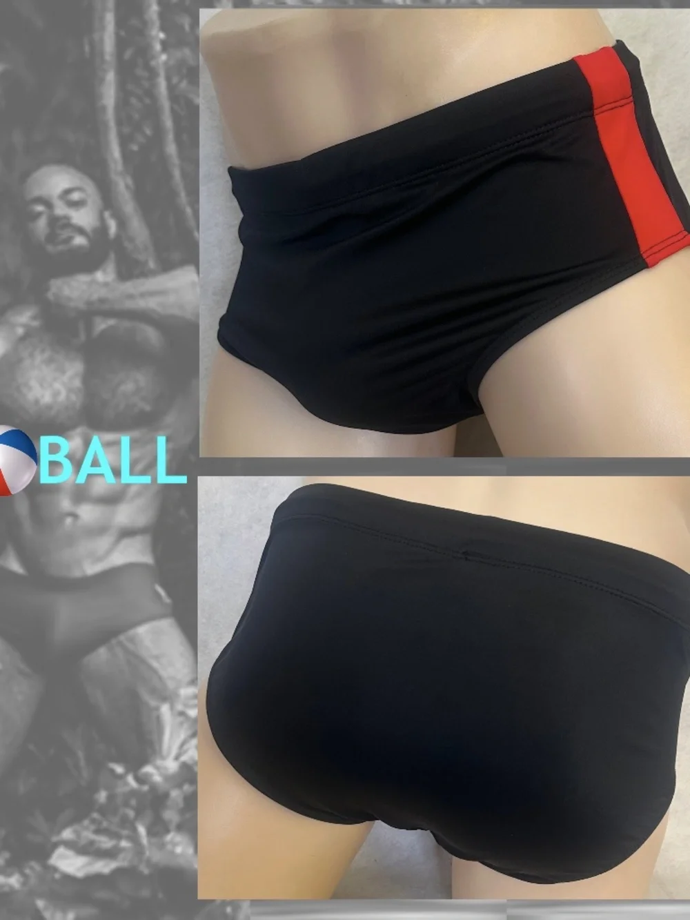 Ball Brazil Cut Swimsuit XL runs small 34-40